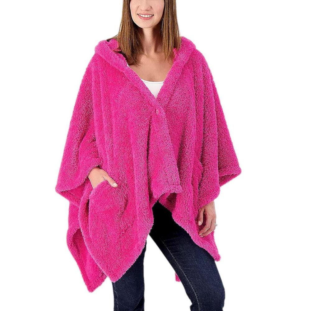 Bumblebella by Jill Martin Cotton Candy Plush Hooded Wrap Rose